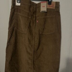 Levi's Womens Brown Corduroy Skirt